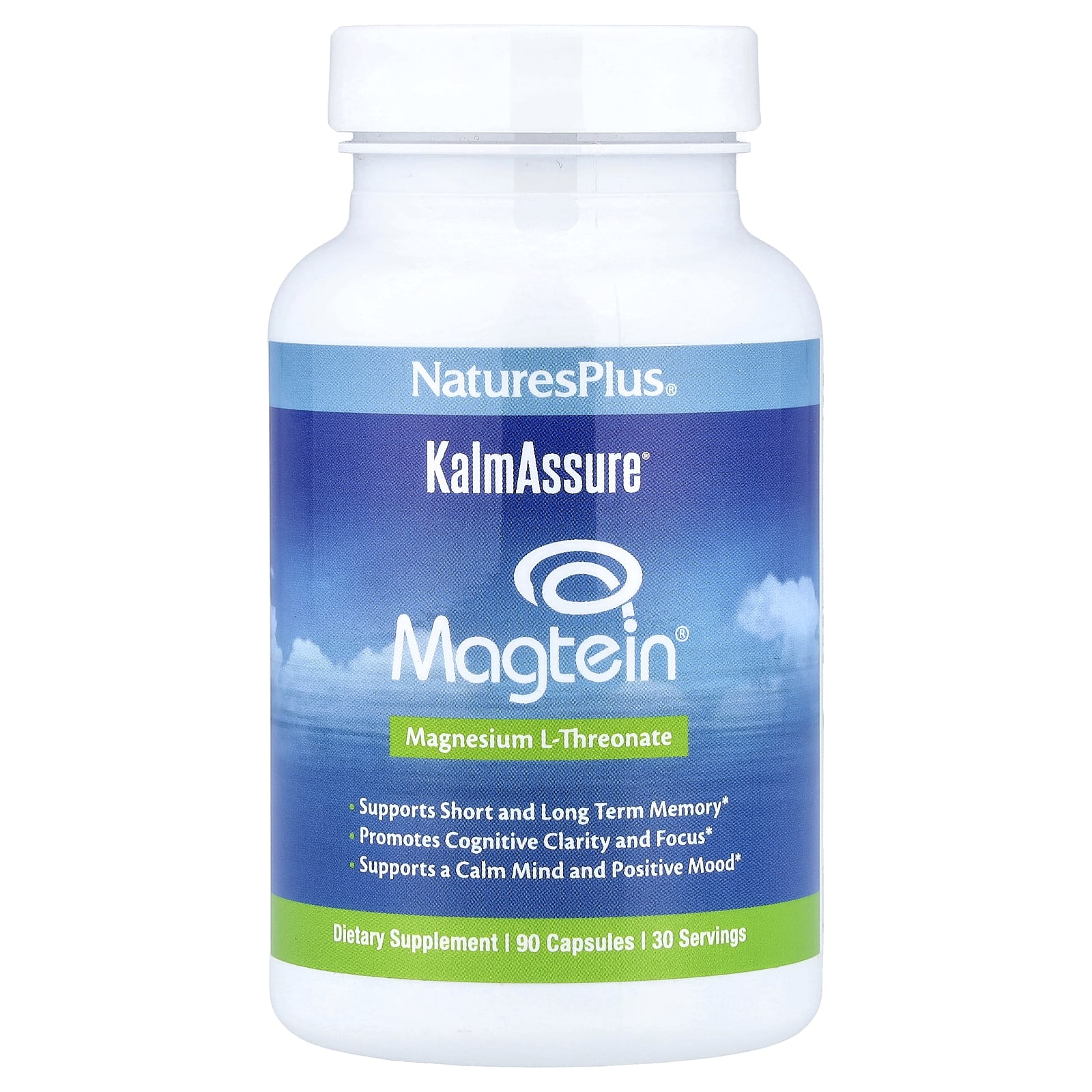 NaturesPlus KalmAssure®, Magtein®, 90 капсул