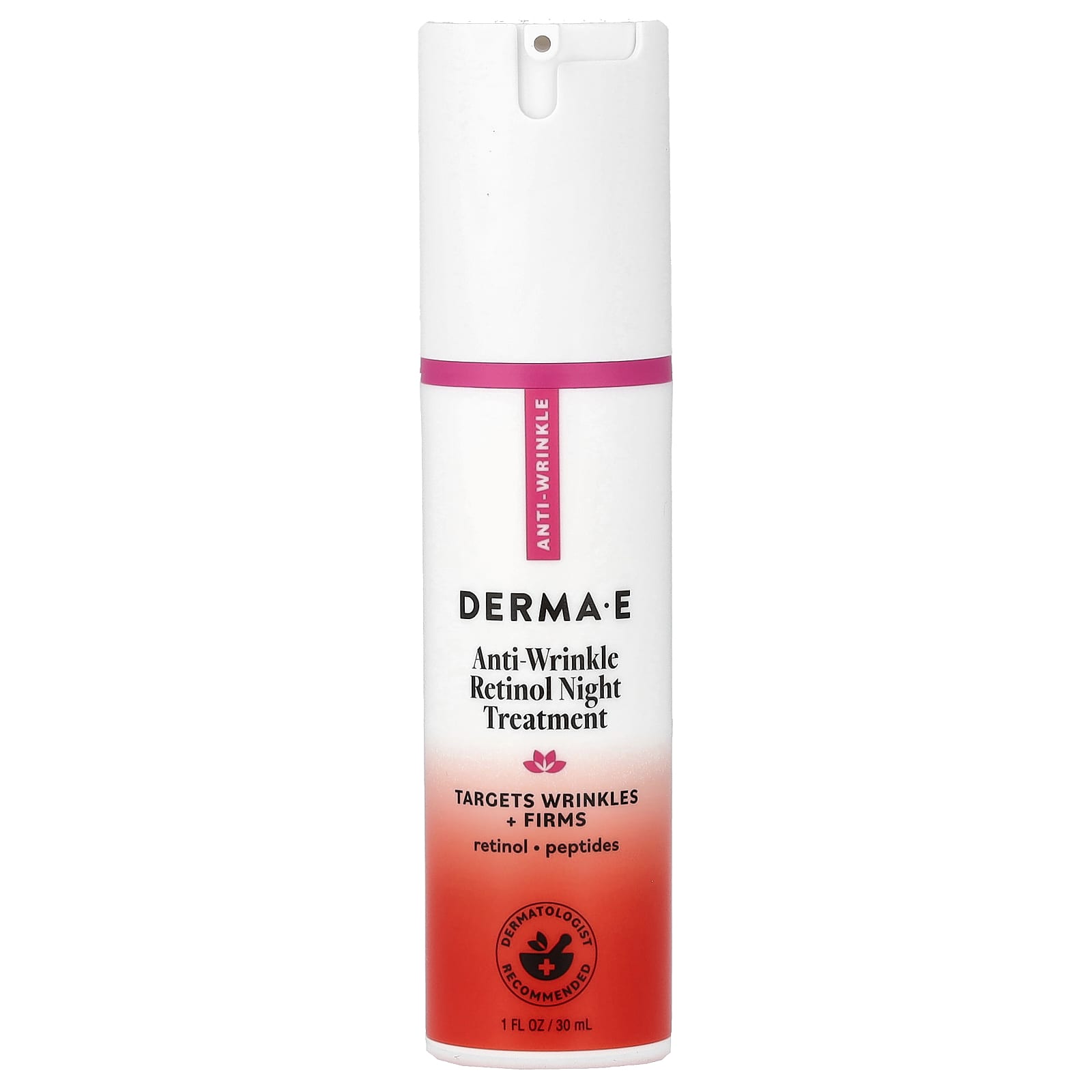 Ночная сыворотка против морщин DERMA E Retinol, 1 fl oz (30 ml)