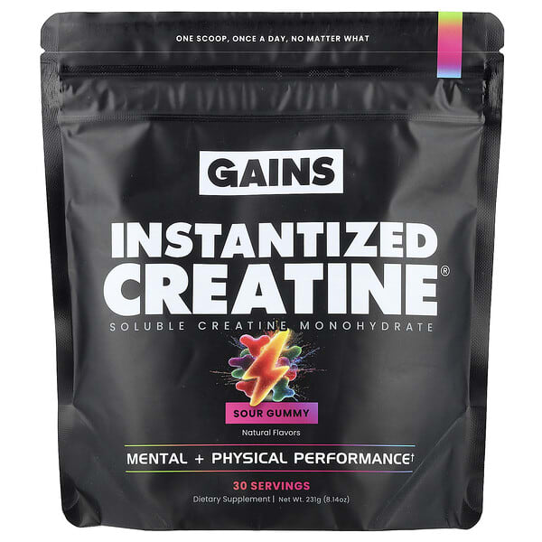 Креатин Instantized Creatine®, Soluble Creatine Monohydrate, Sour Gummy, 8.14 oz (231 g)