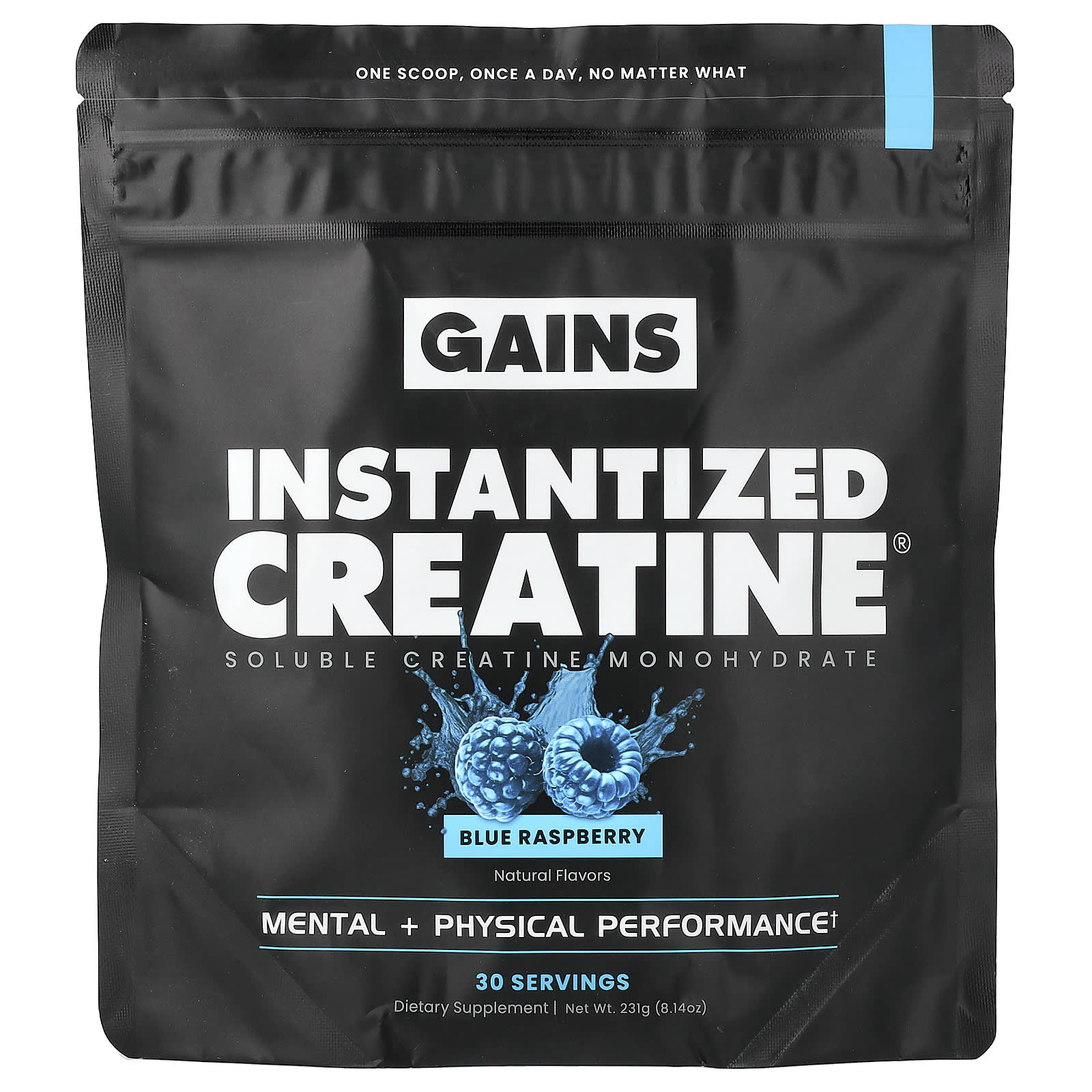 Instantized Creatine®, Soluble Creatine Monohydrate, Blue Raspberry, 8.14 oz (231 g)