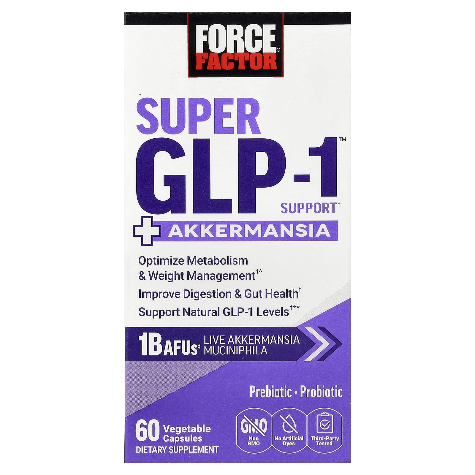 Поддержка Super GLP-1™ + Akkermansia, 60 растительных капсул