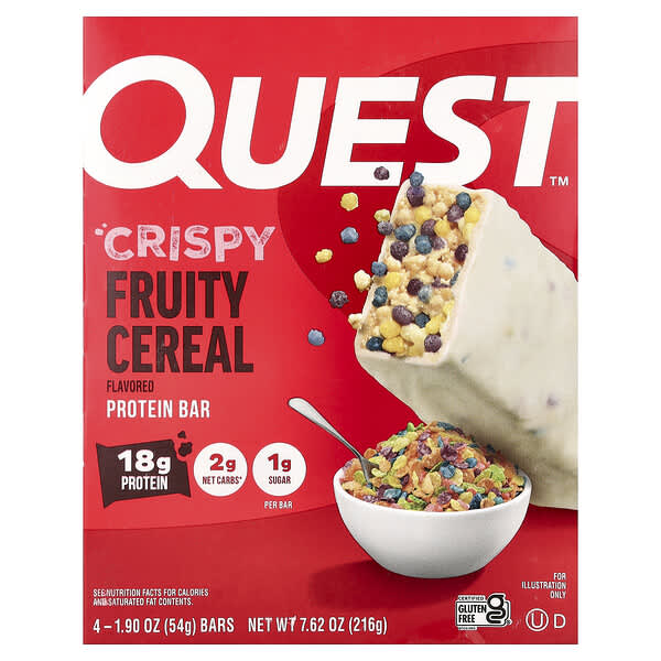 Протеиновый батончик Crispy Fruity Cereal 4 шт. 1.9 oz (54 g) каждый