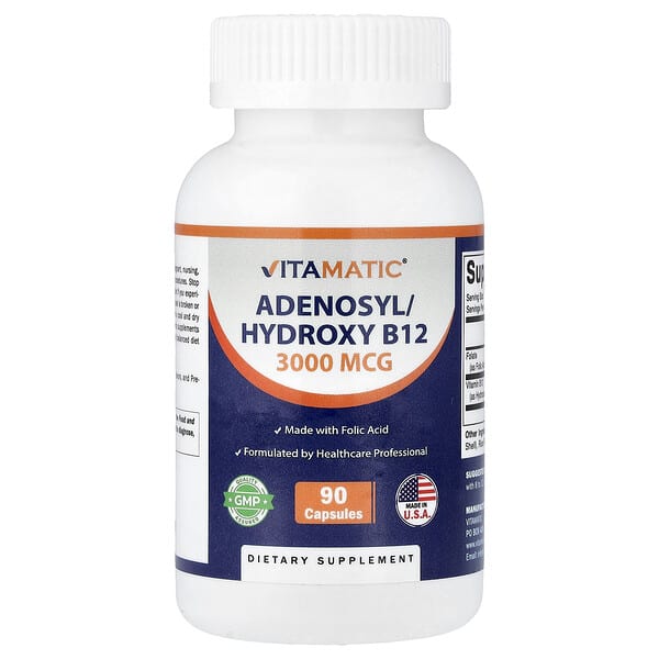 Adenosyl/Hydroxy B12, 90 капсул