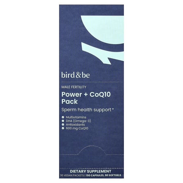 Комплекс для мужского здоровья Bird and Be Male Fertility Power + CoQ10 30 Vegan Packets