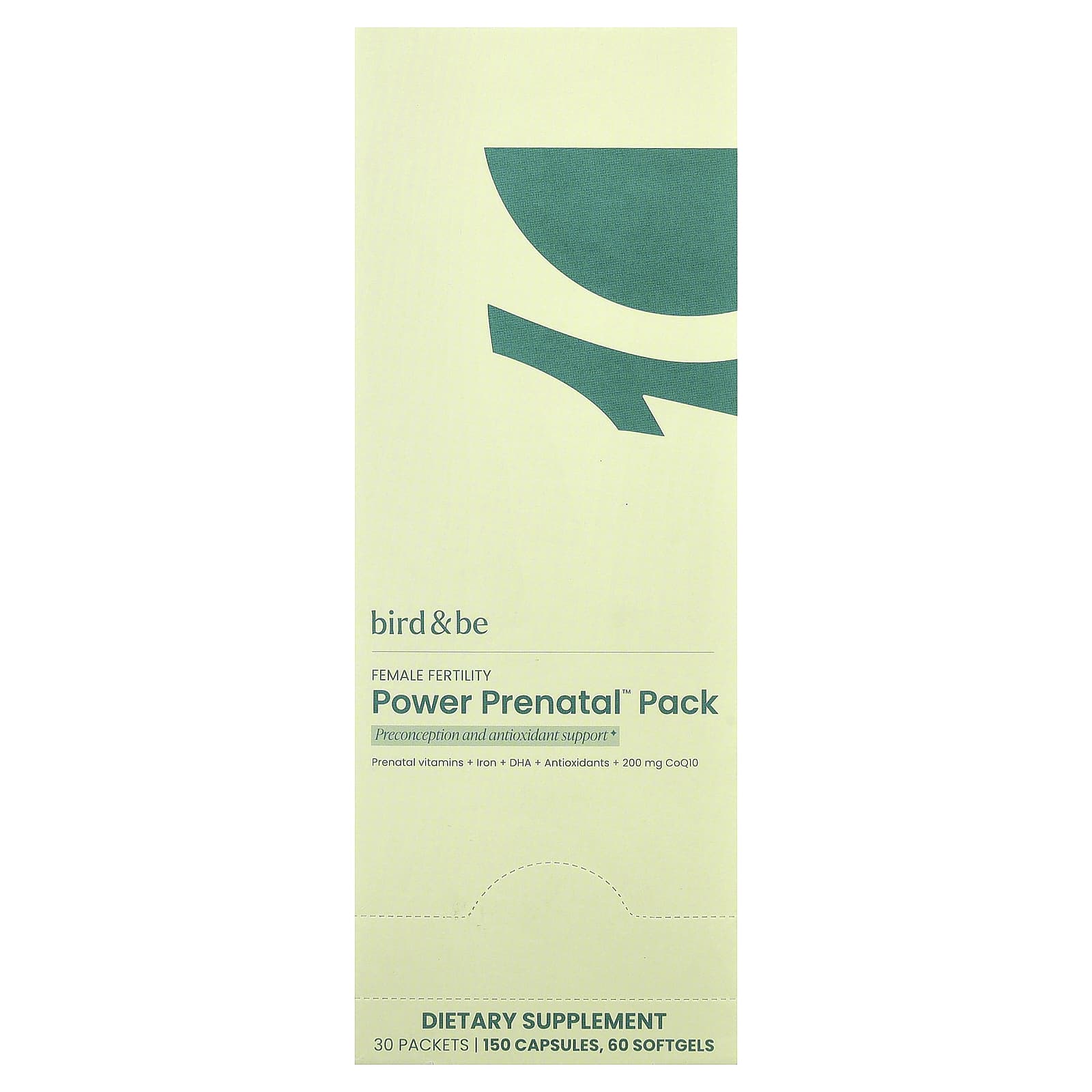 Bird and Be Female Fertility Power Prenatal™ комплекс, 30 пакетиков