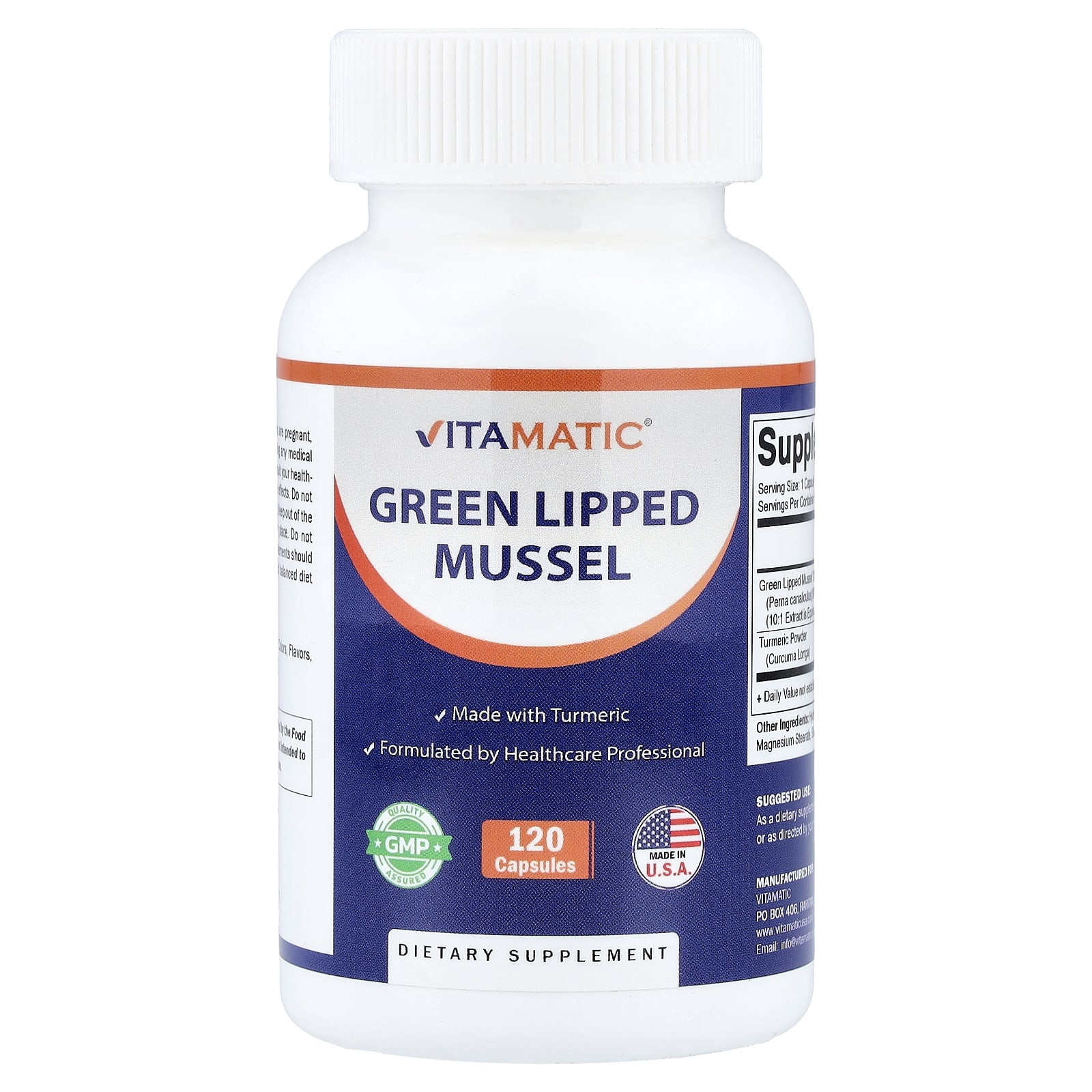 Зеленая мидия Vitamatic, 120 капсул