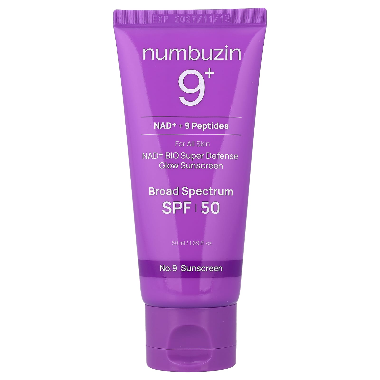 Солнцезащитный крем No.9 NAD+ Bio Super Defense Glow SPF 50, 50 ml