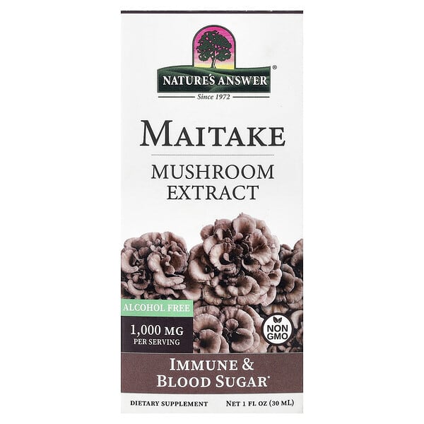 Экстракт гриба Маитаке, без алкоголя, 1 fl oz (30 ml)