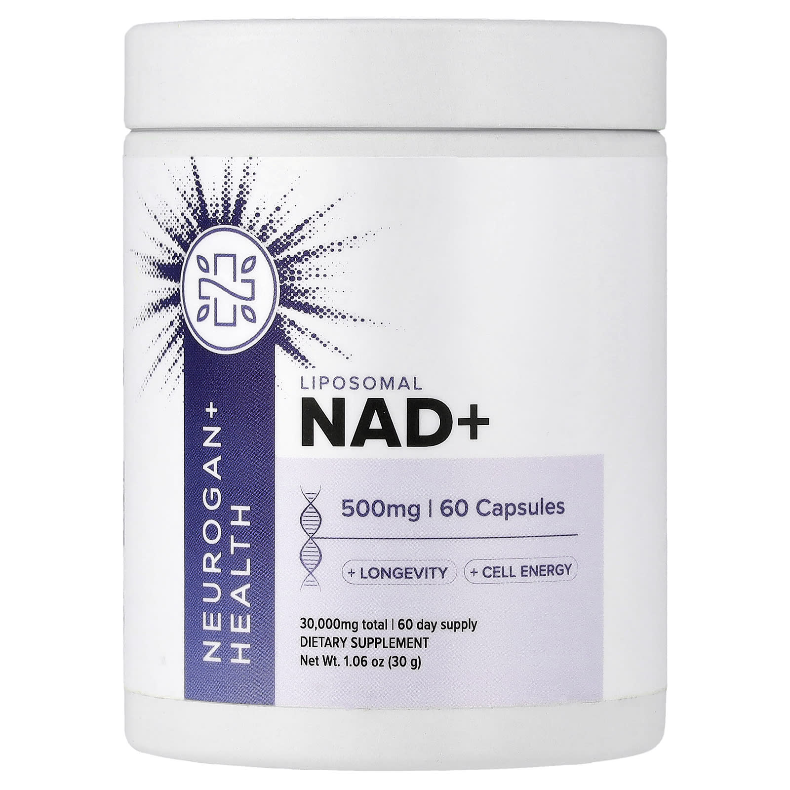 Липосомальный NAD+, 500 мг, 60 капсул
