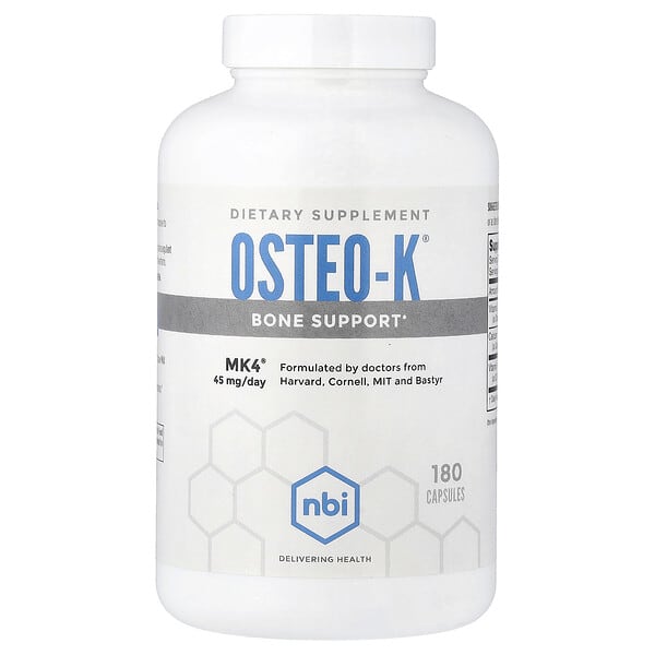 БАД Osteo-K®, поддержка костей, 180 капсул