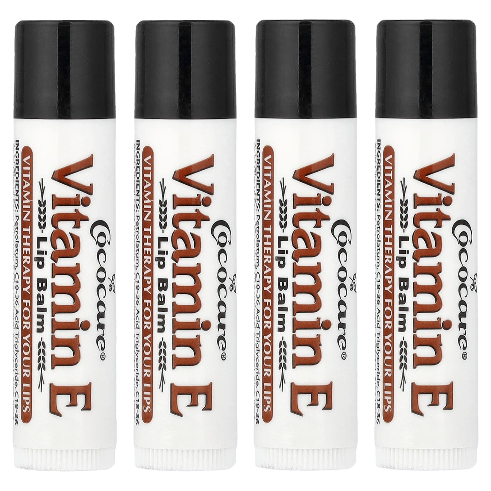 Vitamin E Lip Balm, 4 Pack, 0.15 oz (4.2 g) Each