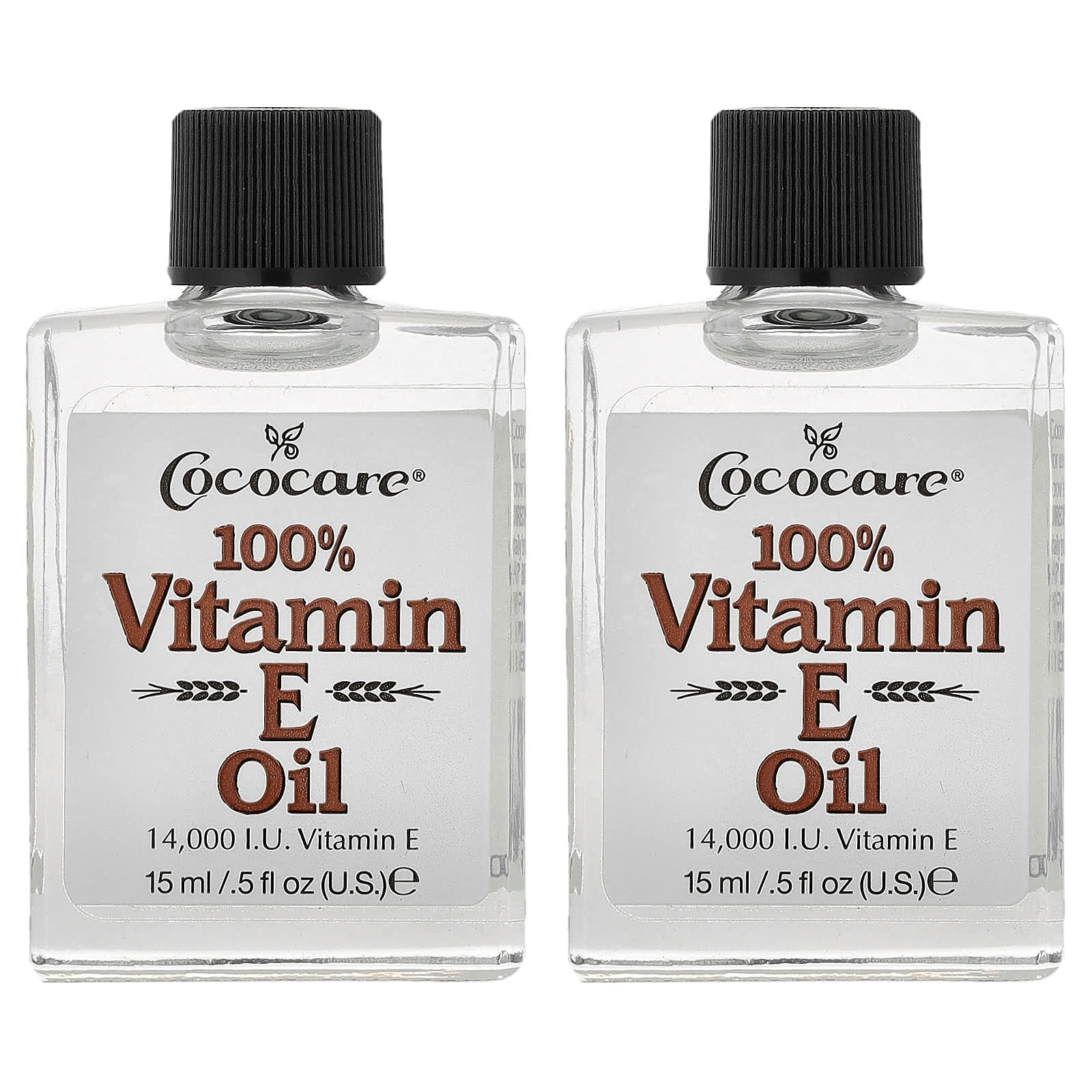 100% Vitamin E Oil, 2 Pack, 0.5 fl oz (15 ml) Each