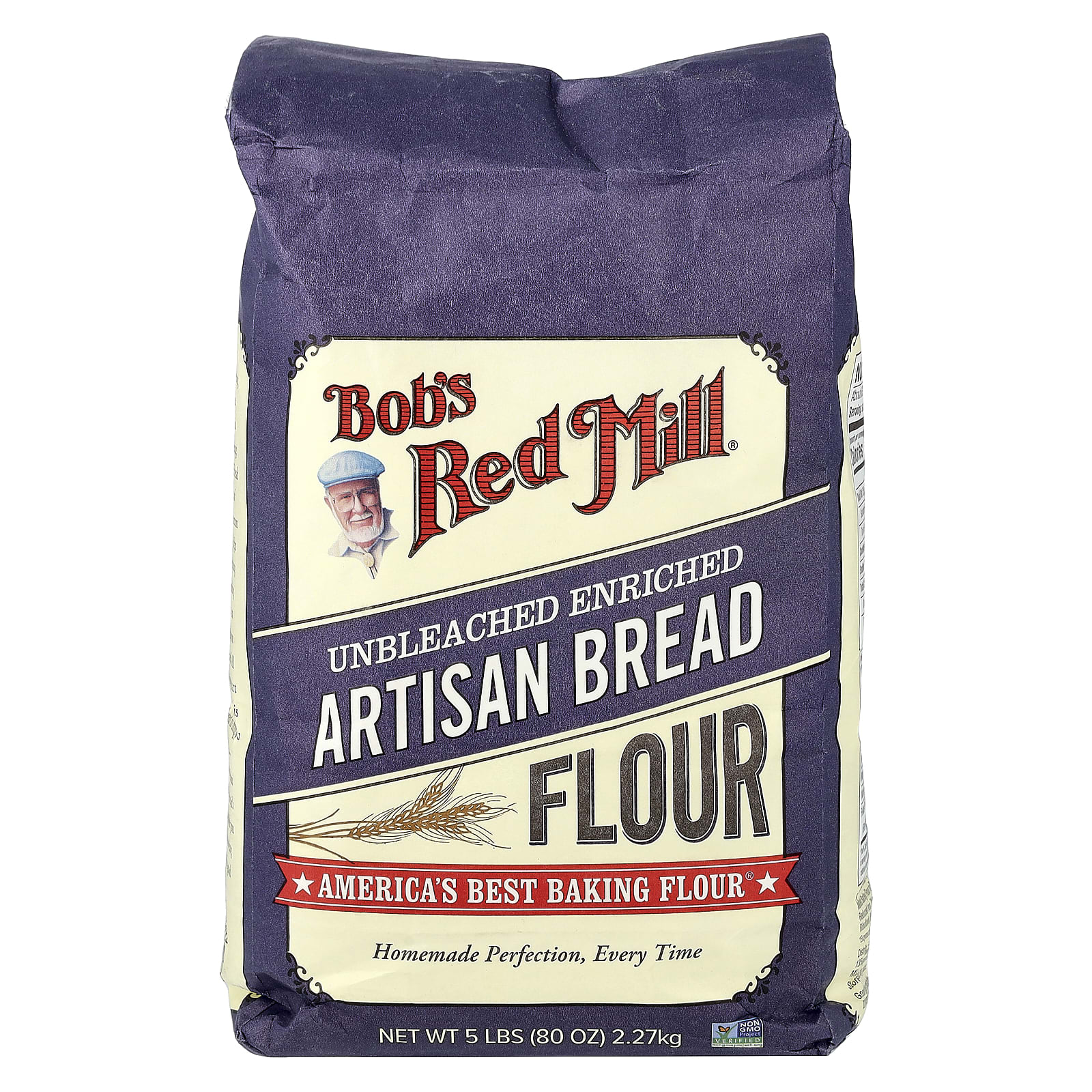 Мука для хлеба Bob's Red Mill Unbleached Enriched Artisan, 80 oz (2.27 kg)