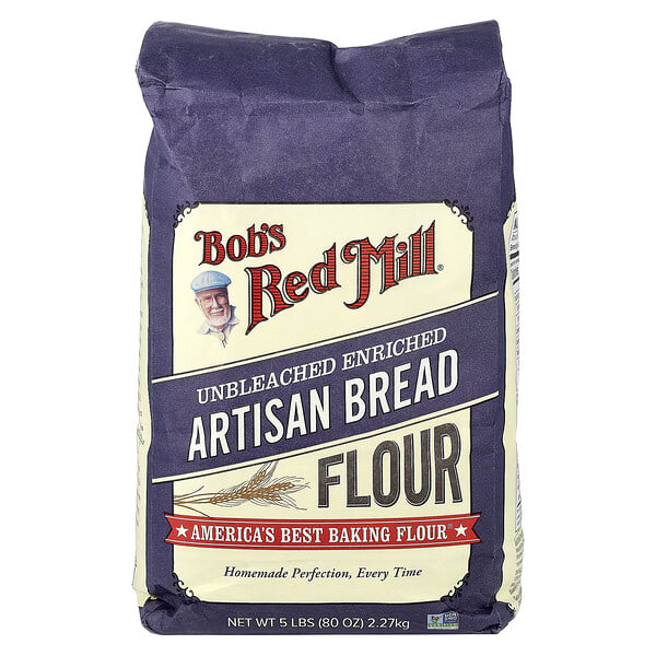 Мука для хлеба Bob's Red Mill Unbleached Enriched Artisan, 80 oz (2.27 kg)
