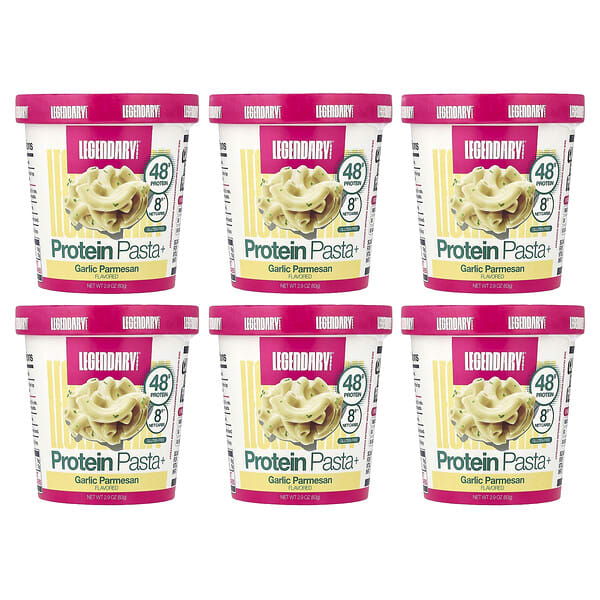 Макароны с сыром Legendary Foods Protein Pasta+, Garlic Parmesan, 6 Count, 2.9 oz (83 g) Each