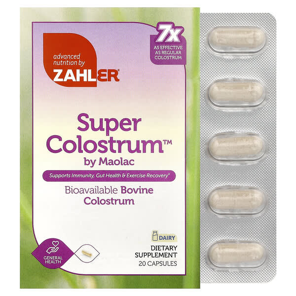 Zahler Super Colostrum™, 20 капсул (300 mg per Capsule)