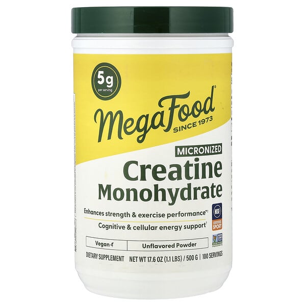 Порошок микронизированного креатина моногидрата, без вкуса, 17.6 oz (500 g)
