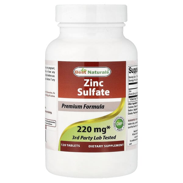 Zinc Sulfate, 120 Tablets (50 mg per Tablet)