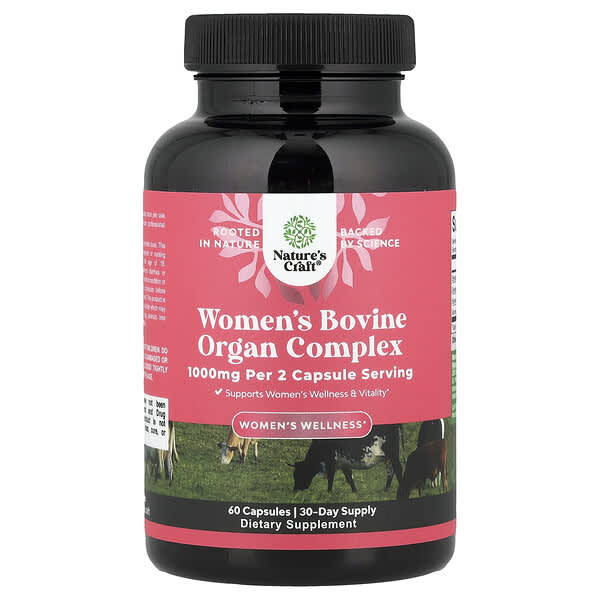 Женские витамины Nature's Craft Women's Bovine Organ Complex, 60 капсул