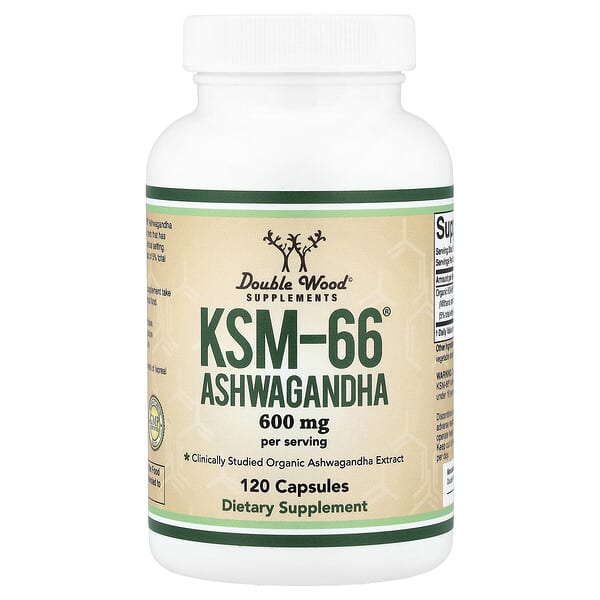 Double Wood Supplements Ashwagandha, 120 капсул