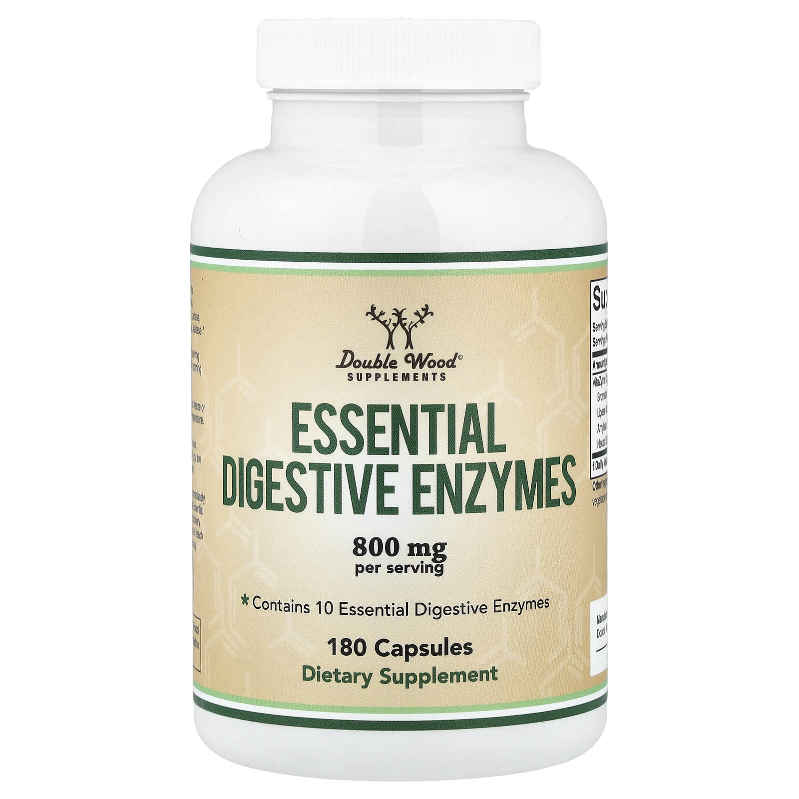 Double Wood Supplements пищевые ферменты Digestive Enzymes 180 Capsules