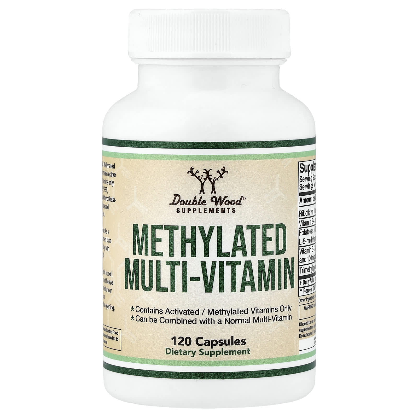 Double Wood Supplements мультивитамины, 120 капсул