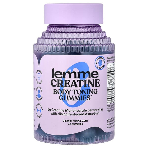 Креатин Lemme Creatine+ Body Toning Gummies Blue Raspberry 60 Gummies