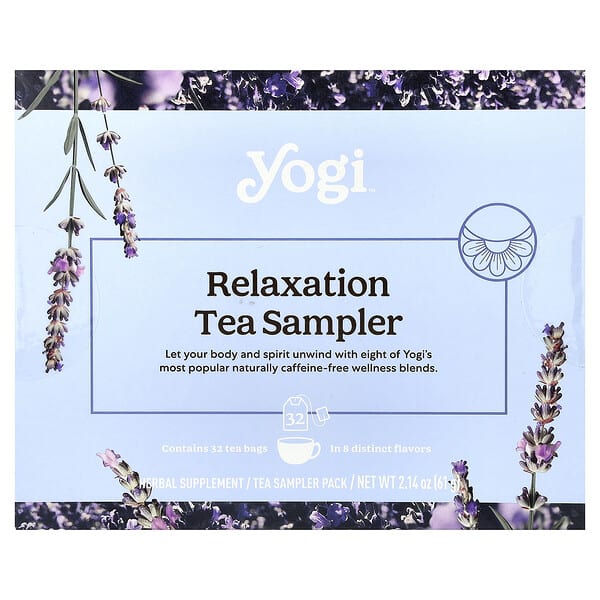Relaxation Tea Sampler, Caffeine Free, 32 Tea Bags, 2.14 oz (61 g)