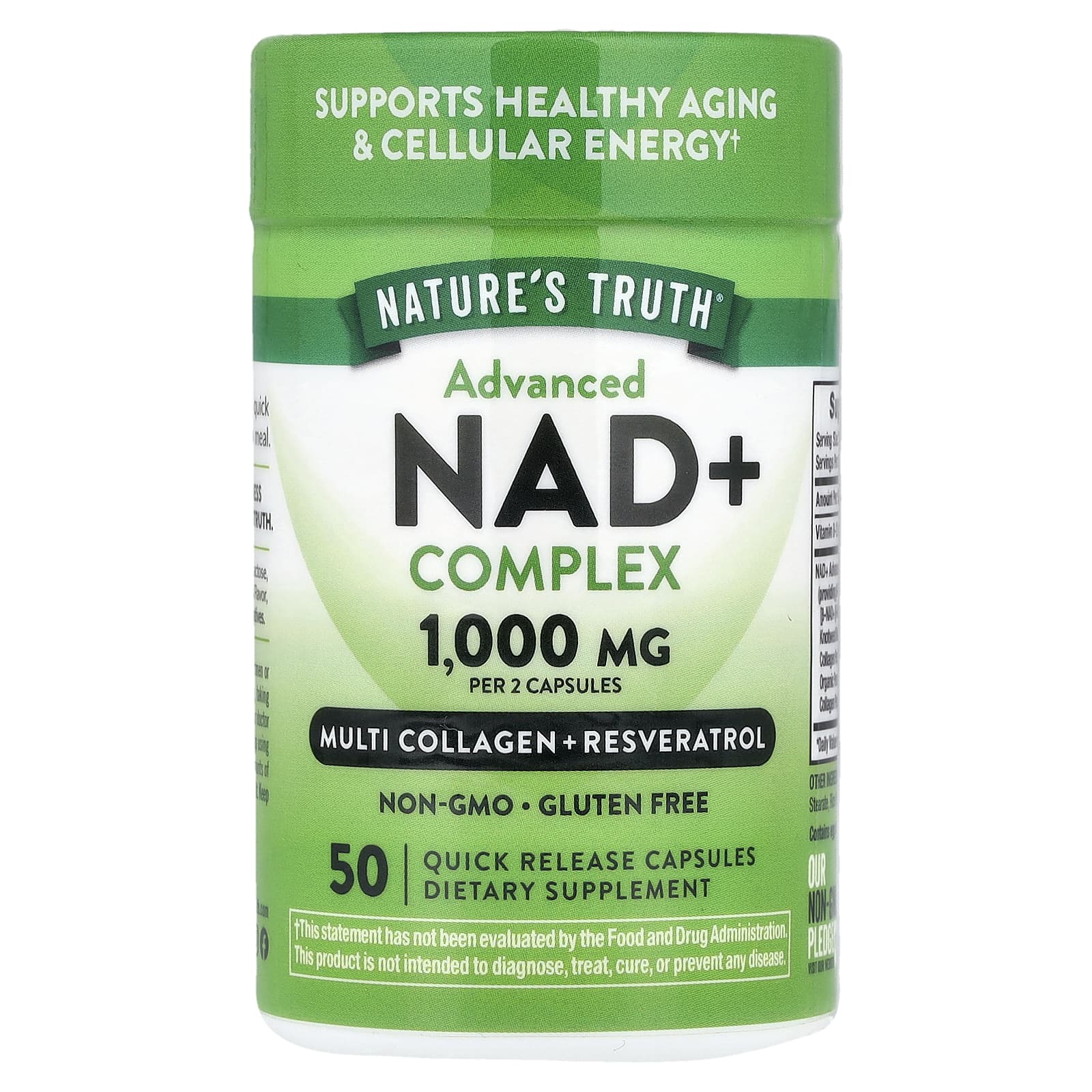 Advanced NAD+ Complex, 50 Quick Release Capsules