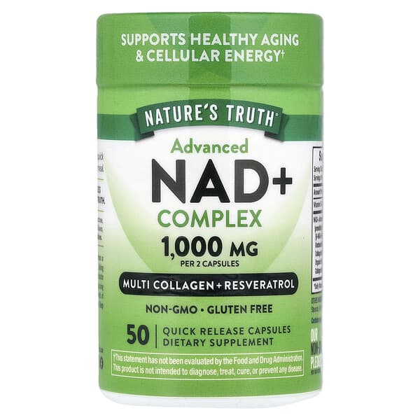 Продвинутый комплекс NAD+, 50 капсул быстрого высвобождения