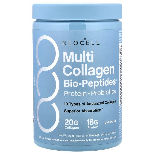 Мультиколлагеновые био-пептиды™ Protein + Probiotics, без вкуса, 10 oz (283 g)