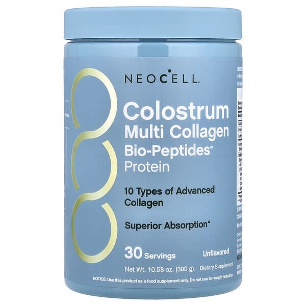 Мультиколлаген с молозивом, белок Bio-Peptides™, без вкуса, 10.58 oz (300 g)