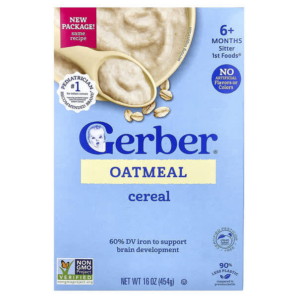 Oatmeal Cereal, 6+ Months, 16 oz (454 g)