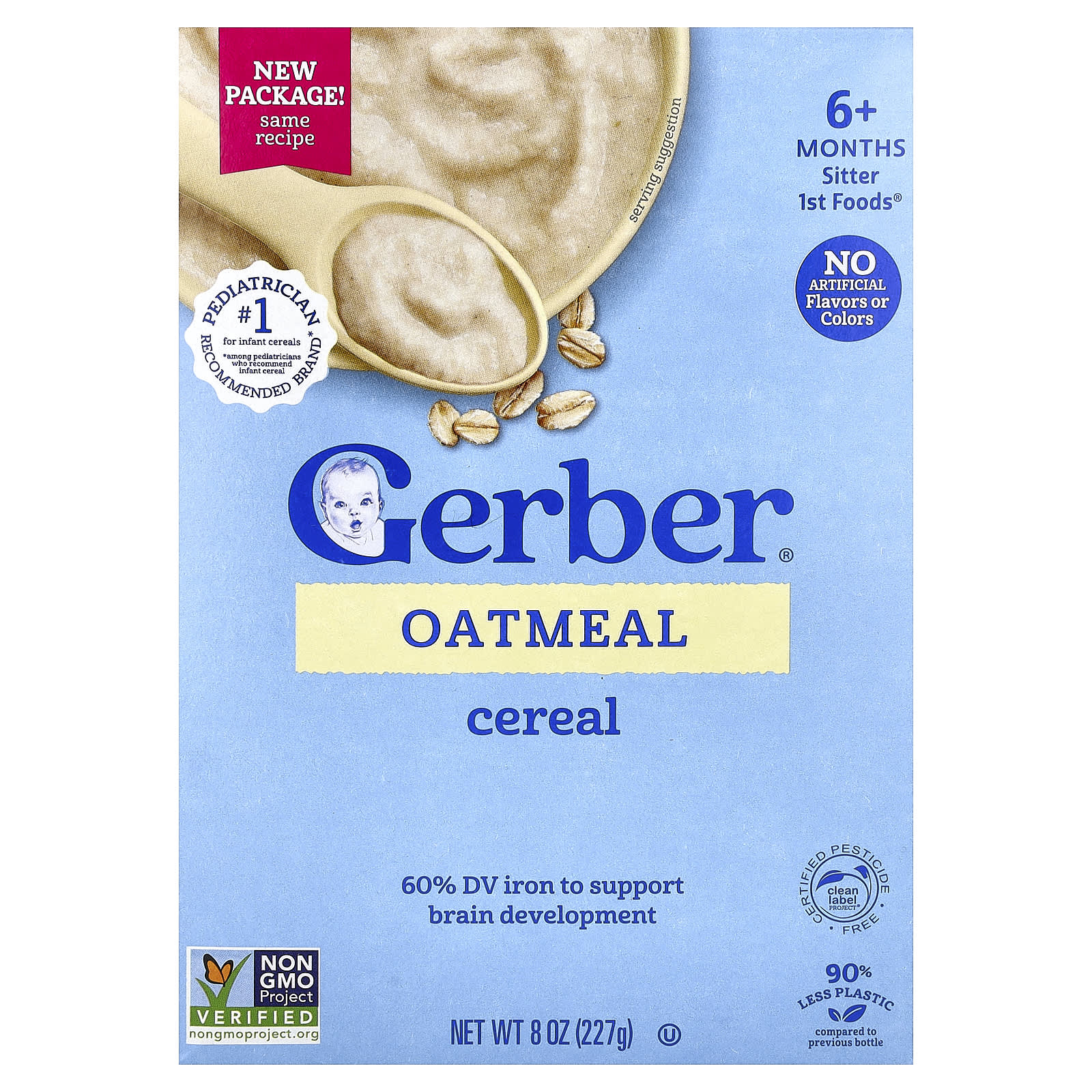 Oatmeal Cereal, 6+ Months, 8 oz (227 g)