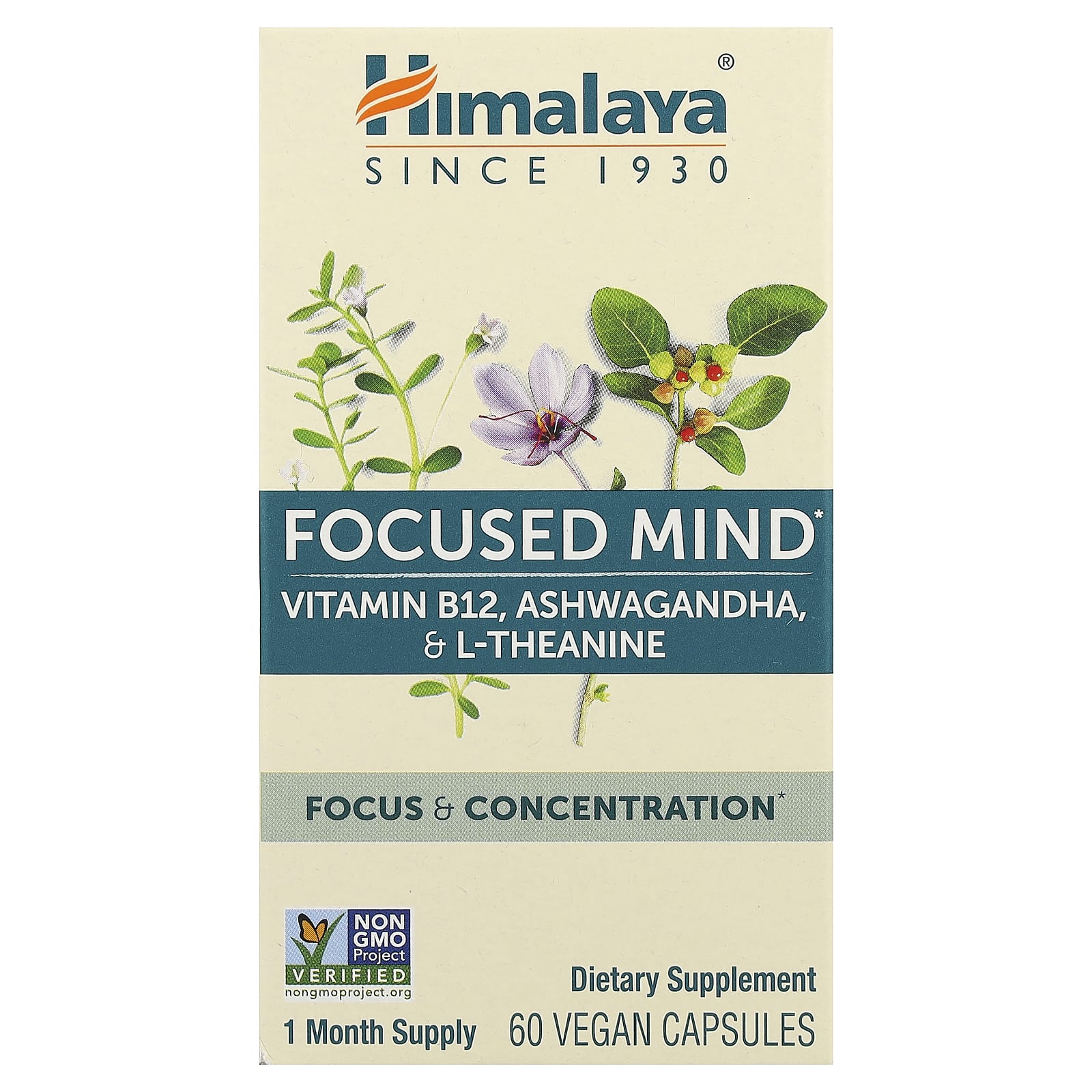 Focused Mind, 60 веганских капсул