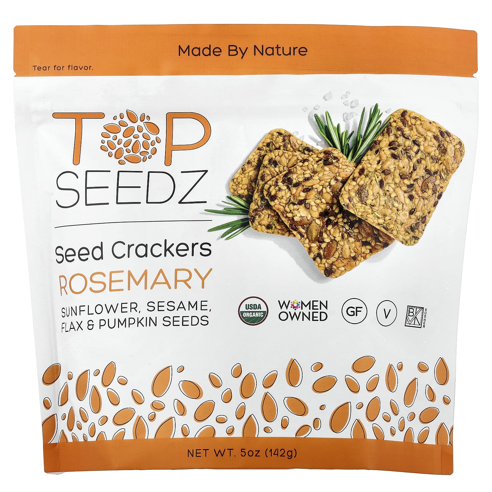 Seed Crackers, Rosemary, 5 oz (142 g)