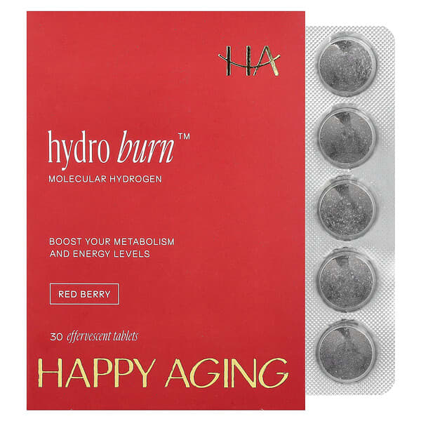 Hydro Burn™, красный ягодный вкус, 30 шипучих таблеток