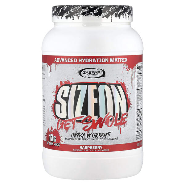 SizeOn®, Get Swole, внутритренировочный комплекс, малина, 3,59 фунта (1,63 кг)