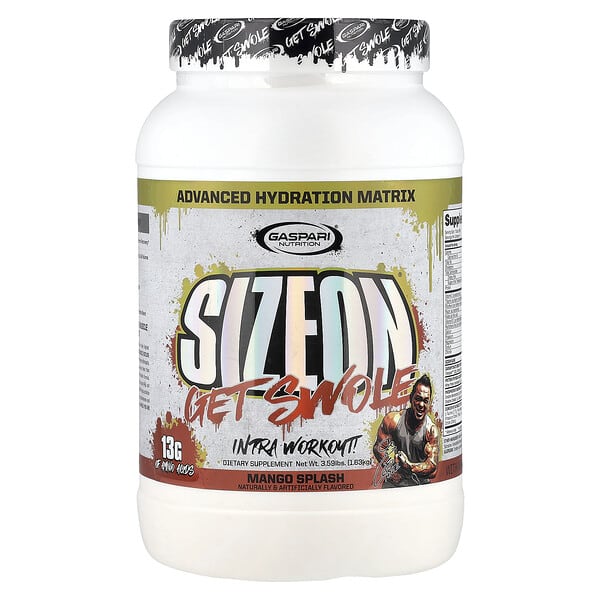 SizeOn®, Get Swole, внутри тренировки, манговый сплэш, 3,59 фунта (1,63 кг)