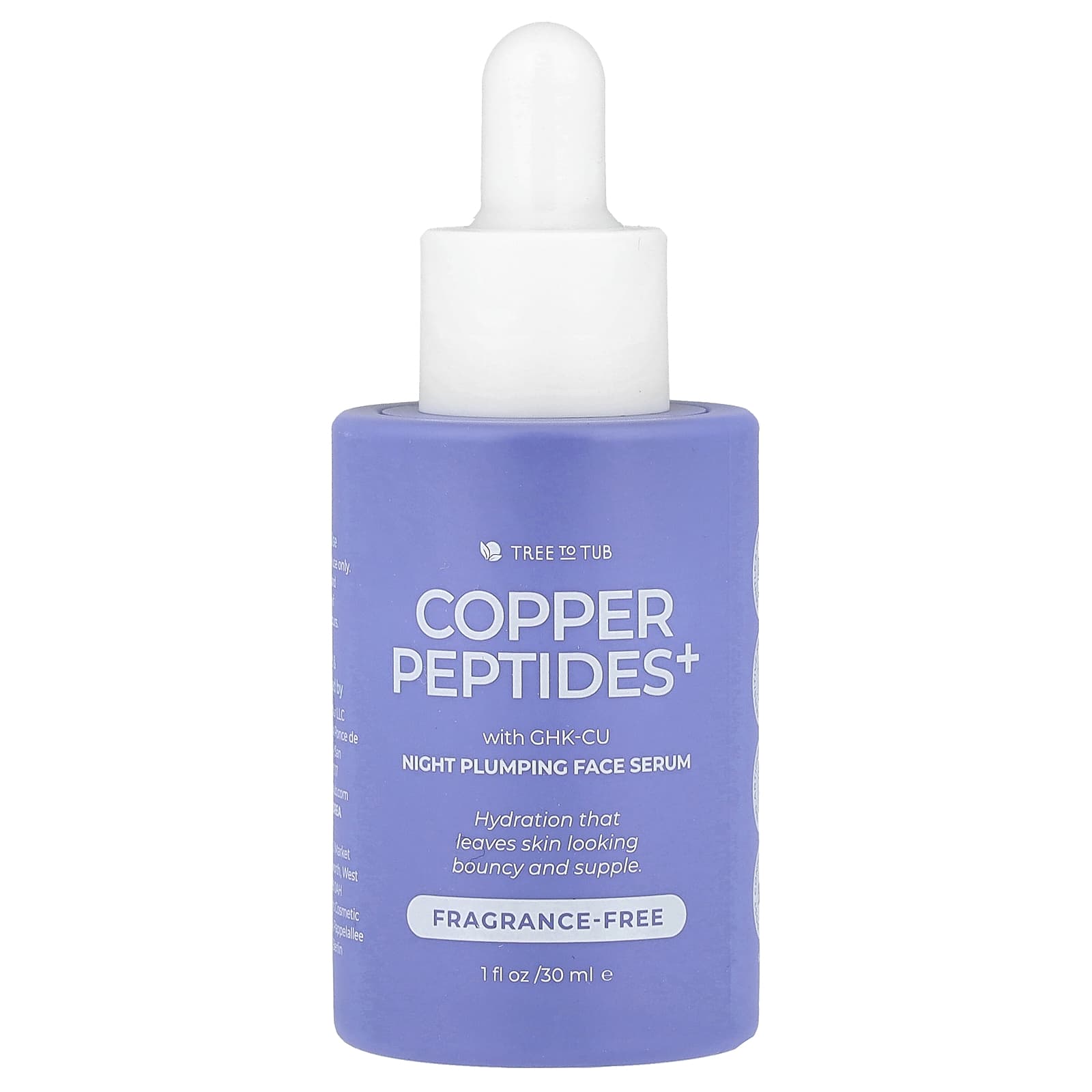 Copper Peptides+, Night Plumping Face Serum, Fragrance Free, 1 fl oz (30 ml)