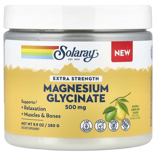 Magnesium Glycinate, Natural Lemon Lime, 9.9 oz (280 g)