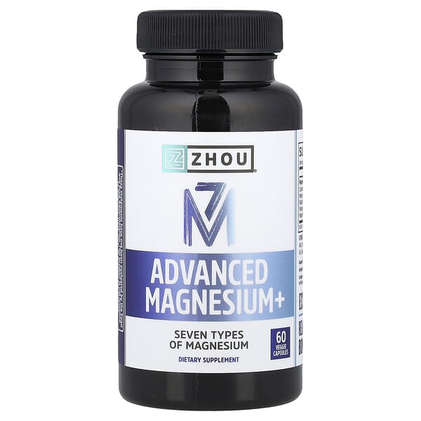 Zhou Nutrition Advanced Magnesium+, 60 вегетарианских капсул