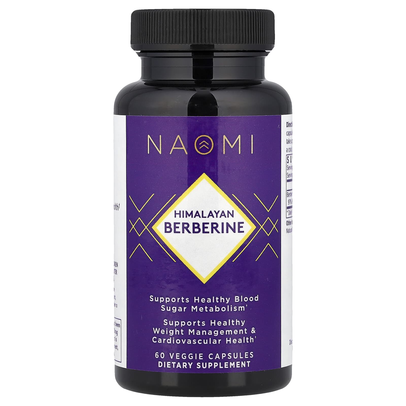 NAOMI Himalayan Berberine, 60 вегетарианских капсул (500 мг в капсуле)