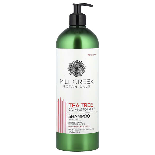 Шампунь Mill Creek Botanicals Tea Tree Calming Formula, 32 fl oz (950 ml)