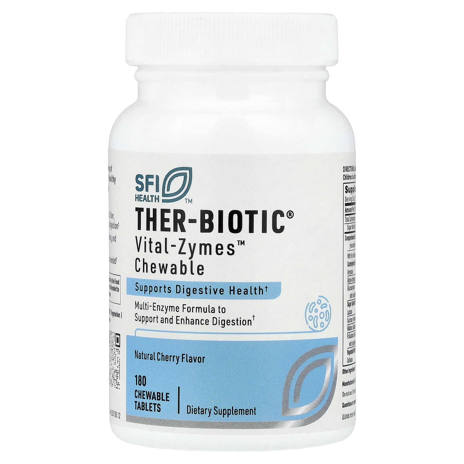 Ther-Biotic® Vital Zymes™, Natural Cherry, 180 Chewable Tablets