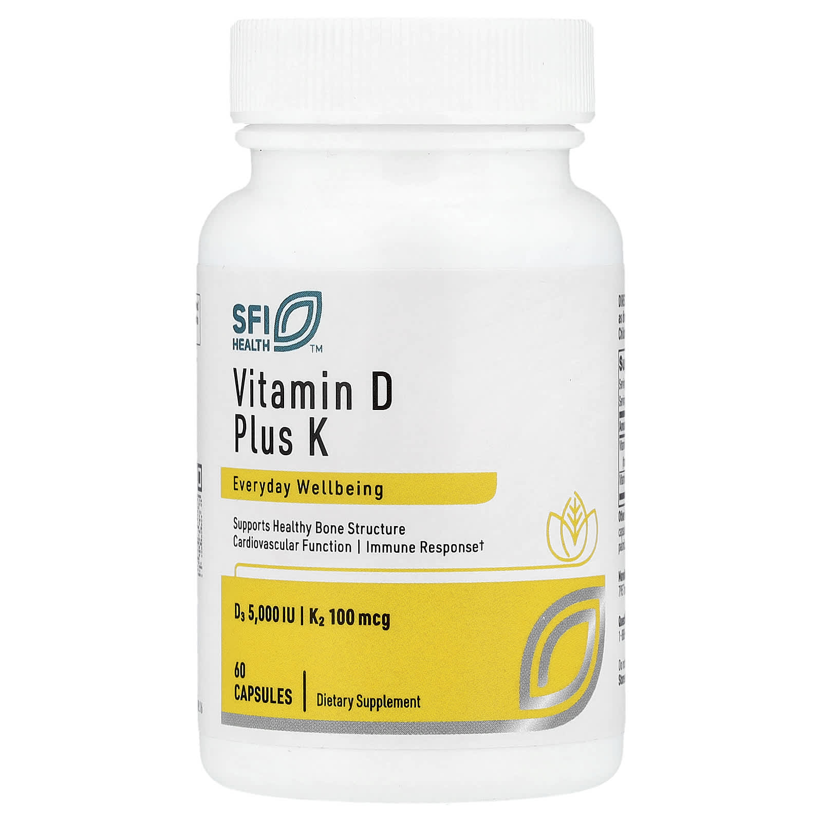 Vitamin D Plus K, 60 Capsules