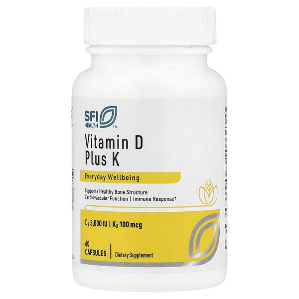 Vitamin D Plus K, 60 Capsules