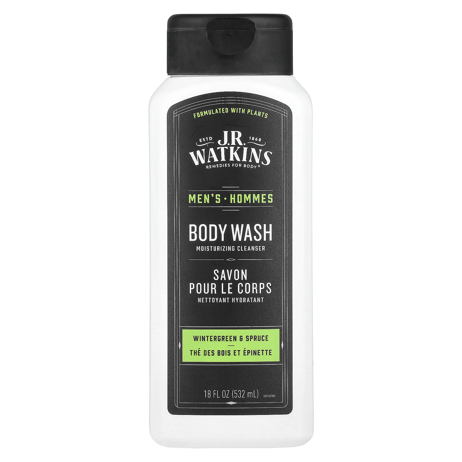 Men's Body Wash, Wintergreen & Spruce, 18 fl oz (532 ml)