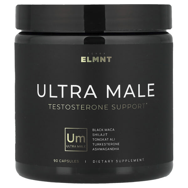 Ultra Male, поддержка тестостерона, 90 капсул