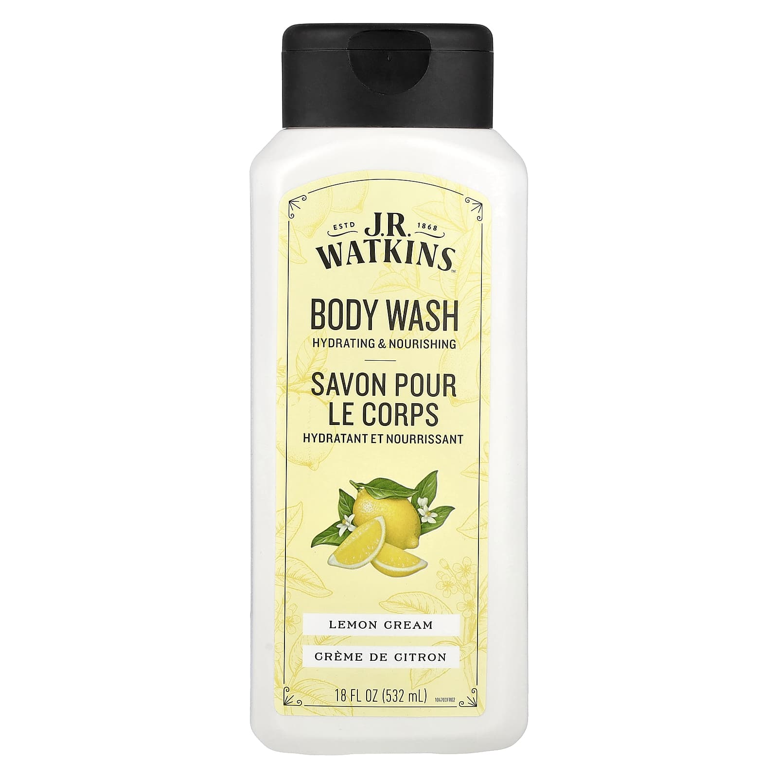 Body Wash, Lemon Cream, 18 fl oz (532 ml)